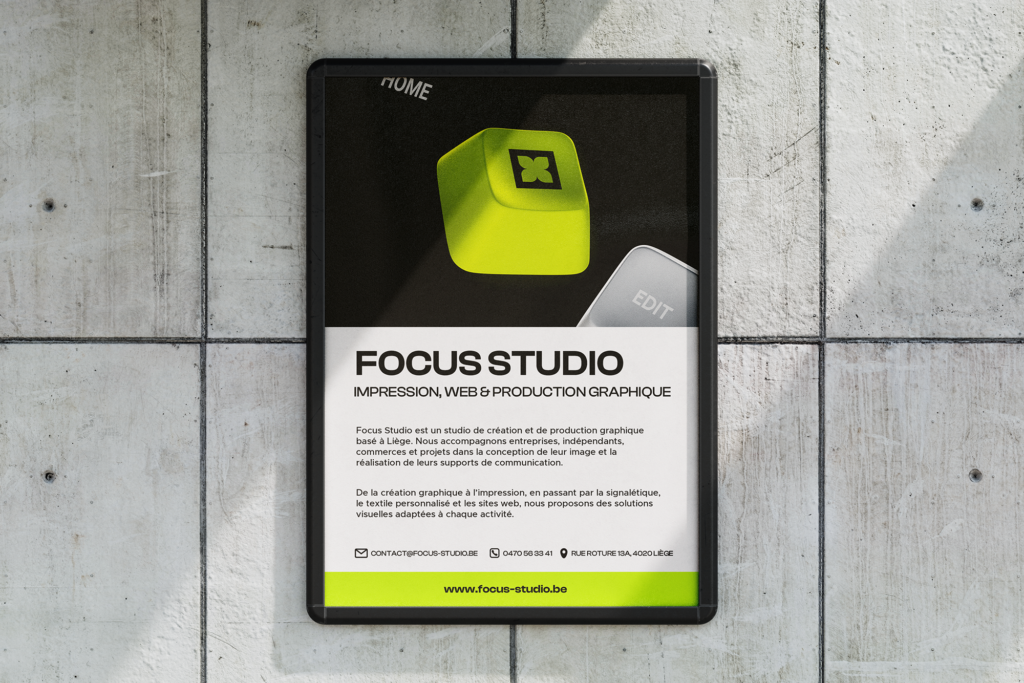 Création et impression d'affiches publicitaires à Liège - Focus Studio