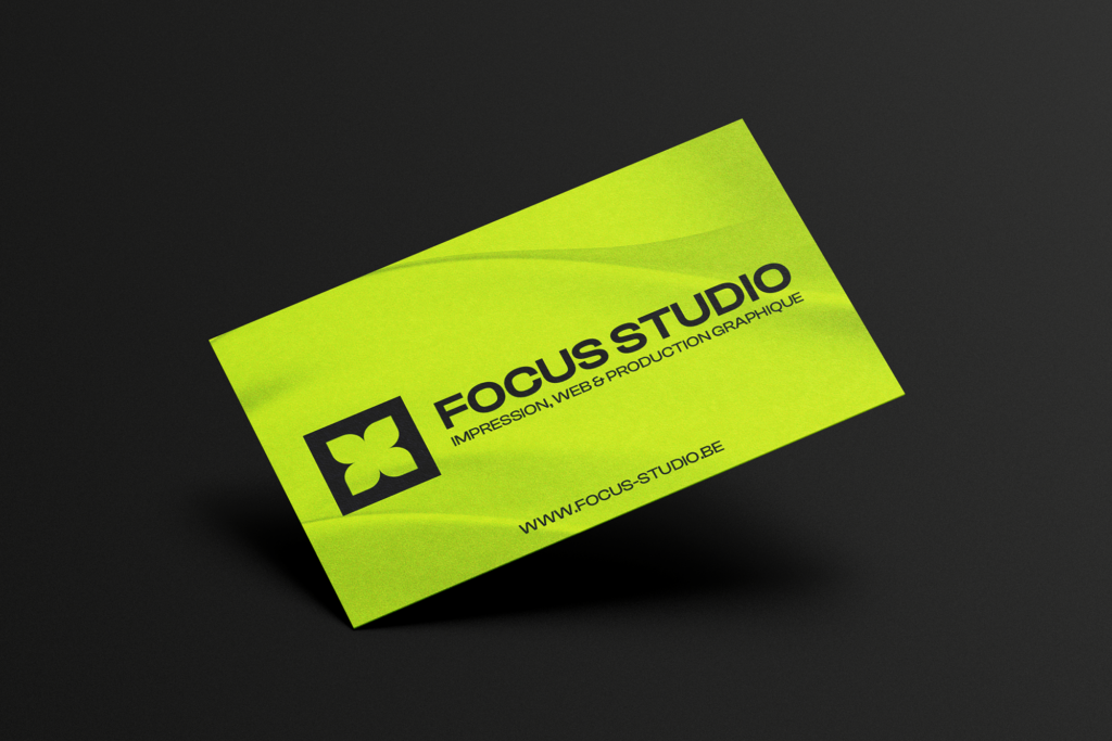 Création et impression de cartes de visite professionnelles à Liège - Focus Studio